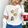Cute Reading Cat With Kitten Dandelion Flowers Book Lover Unisex T-Shirt Cute Reading Cat With Kitten Dandelion Flowers Book Lover Unisex T-Shirt