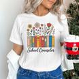 Cute Wildflower Book School Counseling Life School Counselor Unisex T-Shirt