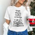 Dogs Plants Coffee Books Book Lover Dog Lover Reading Unisex T-Shirt