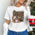 Ghost Reading Book Cat Lover Halloween Reading Enthusiast Unisex T-Shirt