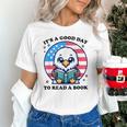 A Good Day To Read a Book Reading Eagle With American Flag Unisex T-Shirt A Good Day To Read a Book Reading Eagle With American Flag Unisex T-Shirt