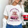 Where Hearts Groovy Meet Stories Coffee Books Valentines Day Unisex T-Shirt Where Hearts Groovy Meet Stories Coffee Books Valentines Day Unisex T-Shirt