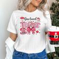 HUGvyn One Loved Teacher Valentine Book Heart Reading Bow Unisex T-Shirt HUGvyn One Loved Teacher Valentine Book Heart Reading Bow Unisex T-Shirt