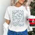 Just One More Chapter Blue Book Lover Reading Quote Unisex T-Shirt