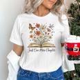 Just One More Chapter Open Book Flowers Unisex T-Shirt Just One More Chapter Open Book Flowers Unisex T-Shirt