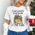 I Just Want To Read Books And Pet Cats Cat Lover Unisex T-Shirt I Just Want To Read Books And Pet Cats Cat Lover Unisex T-Shirt