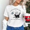 Life Is Better With Yarn Cats And Books Unisex T-Shirt Life Is Better With Yarn Cats And Books Unisex T-Shirt
