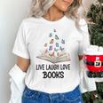 Live Laugh & Love Books Reading Butterfly Book Lover Bookish Premium Unisex T-Shirt Live Laugh & Love Books Reading Butterfly Book Lover Bookish Premium Unisex T-Shirt