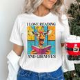 Love Reading And Giraffes Cute Giraffe Reading Book Lovers Unisex T-Shirt Love Reading And Giraffes Cute Giraffe Reading Book Lovers Unisex T-Shirt