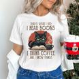 i Read Books And i Know Things Cat Reading Coffee Unisex T-Shirt i Read Books And i Know Things Cat Reading Coffee Unisex T-Shirt