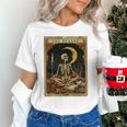 The Reader Tarot Card Book Lover Skeleton Art Goth Style Unisex T-Shirt