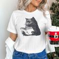 Reading Cat Cat Book Lover Unisex T-Shirt