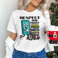 Respect Elders Cellphone Pushing Books In a Wheelchair Unisex T-Shirt Respect Elders Cellphone Pushing Books In a Wheelchair Unisex T-Shirt
