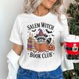 Salem WItch Book Club Halloween Raccoon Witch Reading Book Unisex T-Shirt
