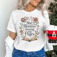 She Blooms Among The Pages Women Mom Wife Floral Book Lover Premium Tri-Blend Unisex T-Shirt