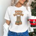 SHHH Happens Librarian Cat Books Library Unisex T-Shirt SHHH Happens Librarian Cat Books Library Unisex T-Shirt