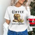 Sleeping Cat And Books With Coffee Lover Unisex T-Shirt