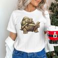 Sulcata Tortoise Reading A Book Unisex T-Shirt