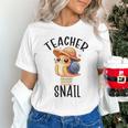 Teacher Snail With Glasses On Books Cute Pre-K Kindergarten Unisex T-Shirt