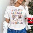 Teacher Summer Break Most Likely To Read Books All Summer Unisex T-Shirt Teacher Summer Break Most Likely To Read Books All Summer Unisex T-Shirt