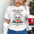 Unearth a Story Cute Kitten Summer Reading 2026 Cat Book Unisex T-Shirt