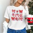 Valentine Teacher Coquette Bow Pencil Heart Book Girl Women Unisex T-Shirt