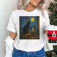 Van Gogh Starry Night Art Cat And Book Lovers Premium Tri-Blend Unisex T-Shirt