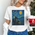 Van Gogh Starry Night Fantasy Reader Dragon Reading Book Unisex T-Shirt