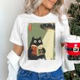 Vintage Japanese Cat Book Lovers UFO Alien Abduction Cat Dad Unisex T-Shirt Vintage Japanese Cat Book Lovers UFO Alien Abduction Cat Dad Unisex T-Shirt