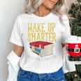 Wake Up Smarter Librarian Book Stack Premium Tri-Blend Unisex T-Shirt