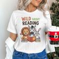 Wild About Reading Zoo Animals For Bookworm Book Reader Unisex T-Shirt