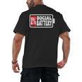 1 Social Battery Sarcastic Introverted Men Women Men's Back Print T-Shirt 1 Social Battery Sarcastic Introverted Men Women Men's Back Print T-Shirt