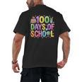 100 Days Of School Book Pencil Teachers Girls Kids 100th Day Men's Back Print T-Shirt