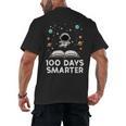 100 Days Smarter Astronaut Book 100th Day Girls Kids Women Men's Back Print T-Shirt