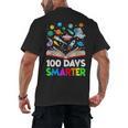 100th Day Of School Astronaut Books Space 100 Days Smarter Men's Back Print T-Shirt