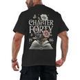 1986 Chapter Forty 40th Birthday Wildflower Book 40 Year Old Men's Back Print T-Shirt
