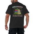 Abibliophobia Bibliophilia Abibliophobia Book Lovers Men's Back Print T-Shirt Abibliophobia Bibliophilia Abibliophobia Book Lovers Men's Back Print T-Shirt