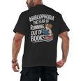 Abibliophobia Dog Book Lover Library Men's Back Print T-Shirt Abibliophobia Dog Book Lover Library Men's Back Print T-Shirt