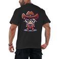 Adorable Book Lover Cowboy With Reading Glasses Cute Men's Back Print T-Shirt Adorable Book Lover Cowboy With Reading Glasses Cute Men's Back Print T-Shirt