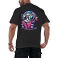 Adorable Book Lover Robot With Reading Glasses Cute Men's Back Print T-Shirt Adorable Book Lover Robot With Reading Glasses Cute Men's Back Print T-Shirt