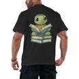 Adorable Turtle Reading Books Men's Back Print T-Shirt