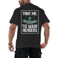 Alien Quote Take Me To Your Readers Sci-Fi Ufo Book Lover Men's Back Print T-Shirt Alien Quote Take Me To Your Readers Sci-Fi Ufo Book Lover Men's Back Print T-Shirt