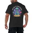 Alien Reader Reading Teacher Librarian Book Lover Men's Back Print T-Shirt