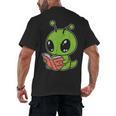 Alien Reading Book Believe In Yourself Kids Women Men Men's Back Print T-Shirt
