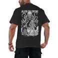 Alien Valentine Science Fiction Vintage Comic Book Men's Back Print T-Shirt Alien Valentine Science Fiction Vintage Comic Book Men's Back Print T-Shirt