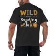 Animal Print Read A Book Character Kids Wild About Reading Men's Back Print T-Shirt Animal Print Read A Book Character Kids Wild About Reading Men's Back Print T-Shirt