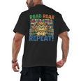 Animals Read Reading Book Library First Day Of School Kids Men's Back Print T-Shirt