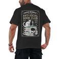 Anti-Social Book-Club Cat Graphic Men's Back Print T-Shirt