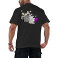 Asexual Book Lover LGBT Reading Pride Ace Flag Daisy Men's Back Print T-Shirt