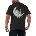Astronaut Reading Book To Alien Moon Space Book Lover Men Men's Back Print T-Shirt Astronaut Reading Book To Alien Moon Space Book Lover Men Men's Back Print T-Shirt